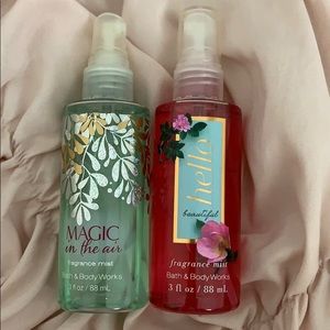 two mini fragrance mist